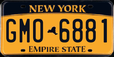 NY license plate GMO6881