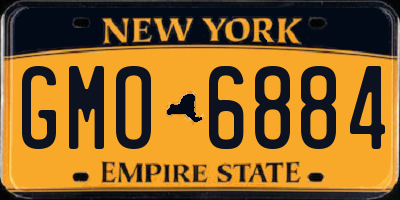 NY license plate GMO6884