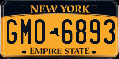 NY license plate GMO6893