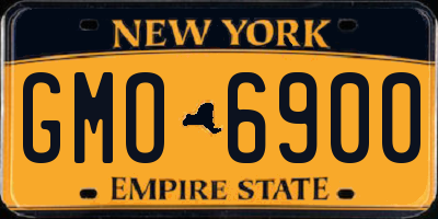NY license plate GMO6900