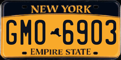 NY license plate GMO6903