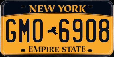 NY license plate GMO6908