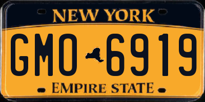NY license plate GMO6919