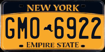 NY license plate GMO6922