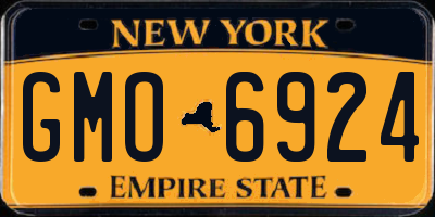 NY license plate GMO6924