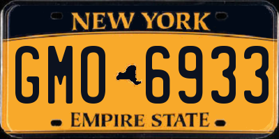 NY license plate GMO6933