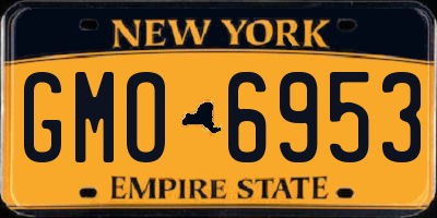 NY license plate GMO6953