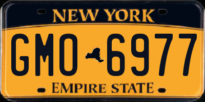 NY license plate GMO6977