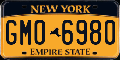 NY license plate GMO6980