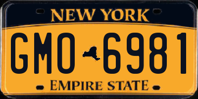 NY license plate GMO6981
