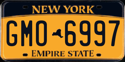 NY license plate GMO6997