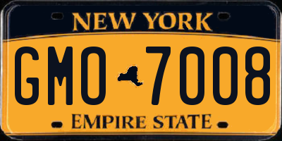 NY license plate GMO7008
