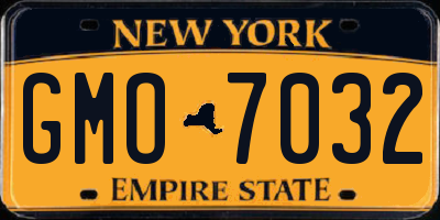 NY license plate GMO7032