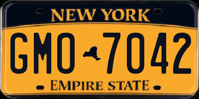 NY license plate GMO7042