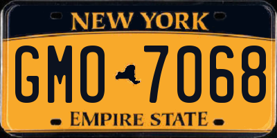 NY license plate GMO7068