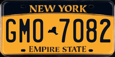 NY license plate GMO7082