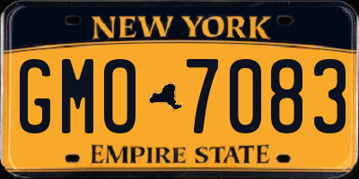 NY license plate GMO7083