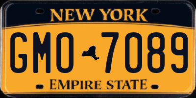 NY license plate GMO7089