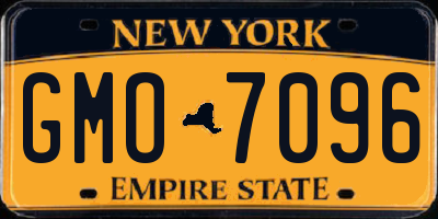 NY license plate GMO7096