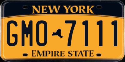 NY license plate GMO7111