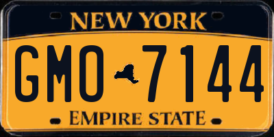 NY license plate GMO7144