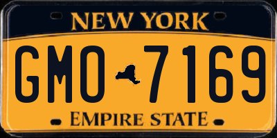 NY license plate GMO7169