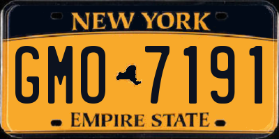 NY license plate GMO7191