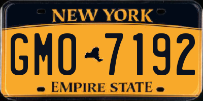 NY license plate GMO7192