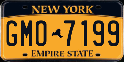 NY license plate GMO7199