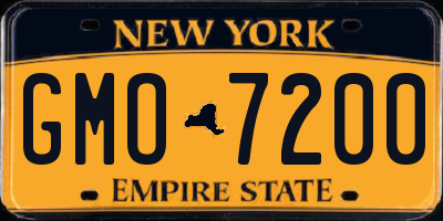 NY license plate GMO7200