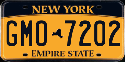 NY license plate GMO7202