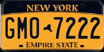 NY license plate GMO7222