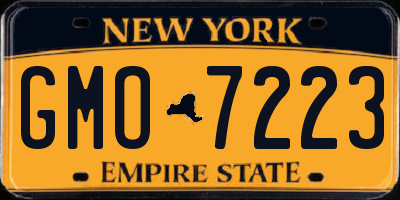 NY license plate GMO7223