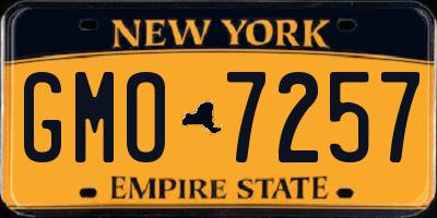 NY license plate GMO7257