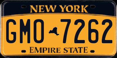 NY license plate GMO7262