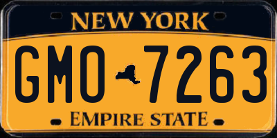 NY license plate GMO7263