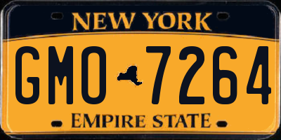 NY license plate GMO7264