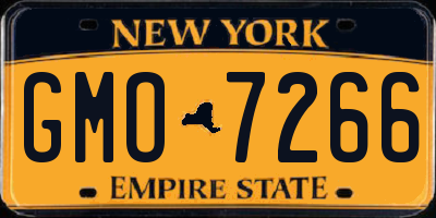 NY license plate GMO7266