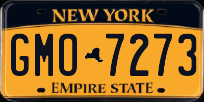 NY license plate GMO7273