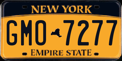 NY license plate GMO7277
