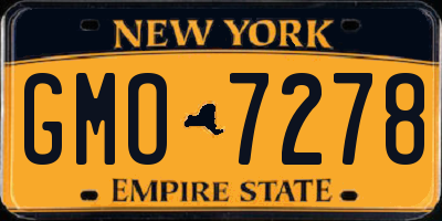 NY license plate GMO7278