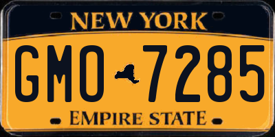NY license plate GMO7285