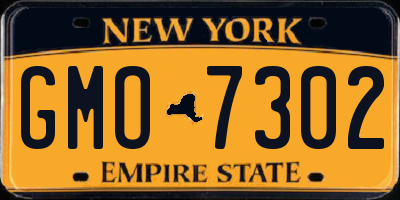 NY license plate GMO7302