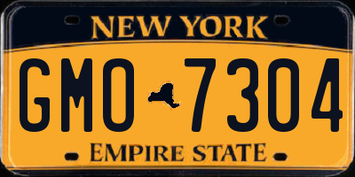 NY license plate GMO7304