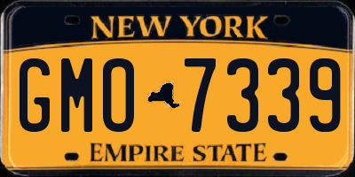 NY license plate GMO7339