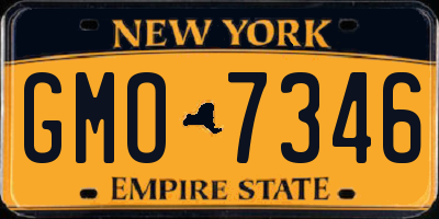 NY license plate GMO7346
