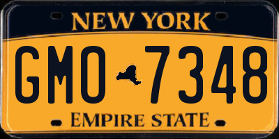 NY license plate GMO7348