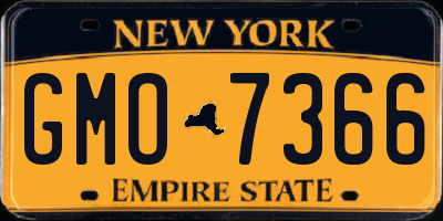 NY license plate GMO7366