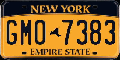 NY license plate GMO7383