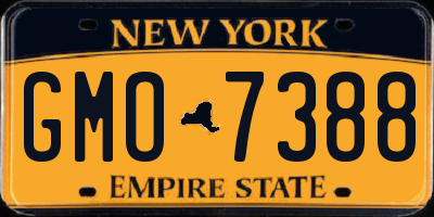 NY license plate GMO7388